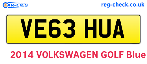 VE63HUA are the vehicle registration plates.
