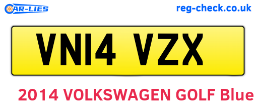 VN14VZX are the vehicle registration plates.