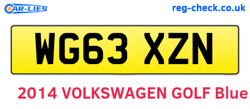 WG63XZN are the vehicle registration plates.
