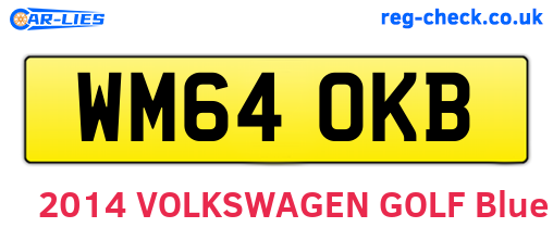 WM64OKB are the vehicle registration plates.