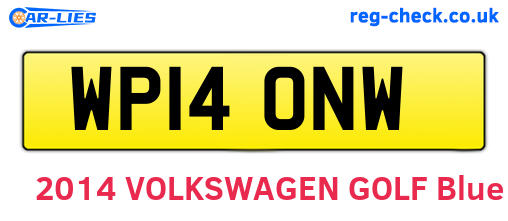 WP14ONW are the vehicle registration plates.