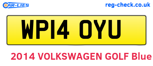WP14OYU are the vehicle registration plates.