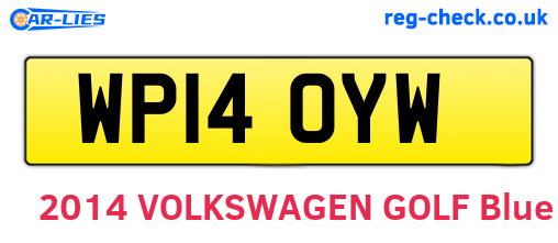 WP14OYW are the vehicle registration plates.