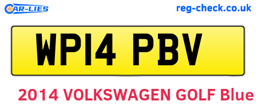 WP14PBV are the vehicle registration plates.