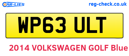 WP63ULT are the vehicle registration plates.