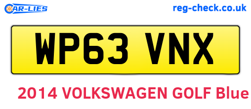 WP63VNX are the vehicle registration plates.