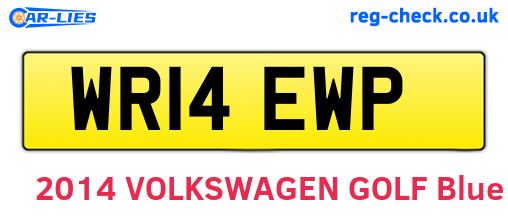 WR14EWP are the vehicle registration plates.