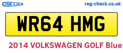 WR64HMG are the vehicle registration plates.