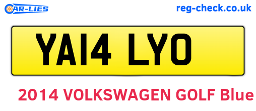 YA14LYO are the vehicle registration plates.