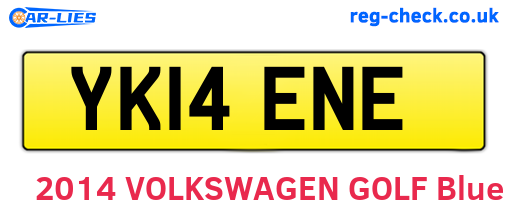 YK14ENE are the vehicle registration plates.