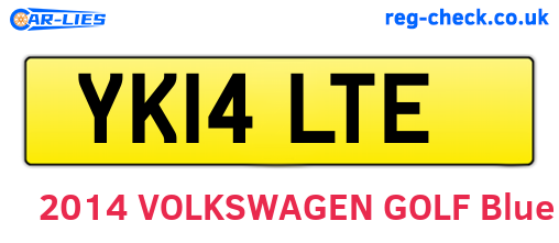 YK14LTE are the vehicle registration plates.