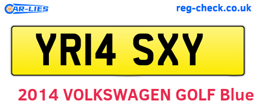 YR14SXY are the vehicle registration plates.