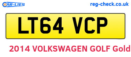 LT64VCP are the vehicle registration plates.