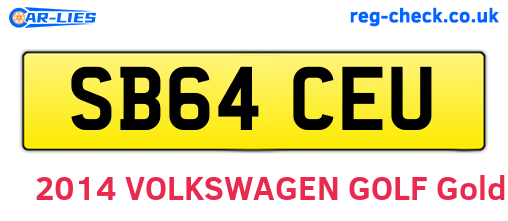 SB64CEU are the vehicle registration plates.