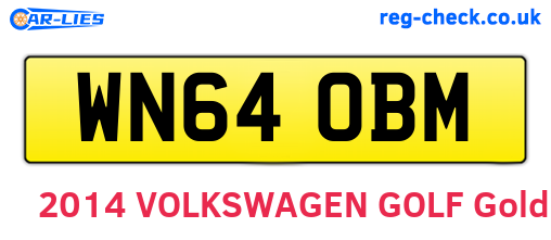WN64OBM are the vehicle registration plates.