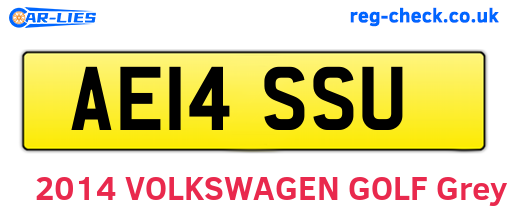 AE14SSU are the vehicle registration plates.