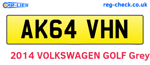 AK64VHN are the vehicle registration plates.