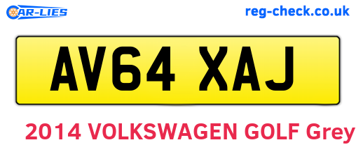 AV64XAJ are the vehicle registration plates.