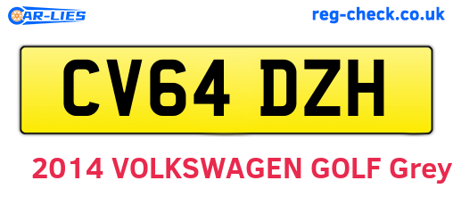CV64DZH are the vehicle registration plates.