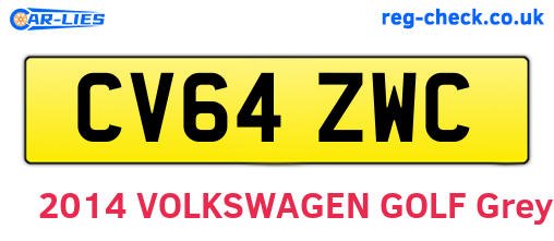 CV64ZWC are the vehicle registration plates.