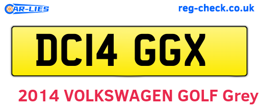 DC14GGX are the vehicle registration plates.