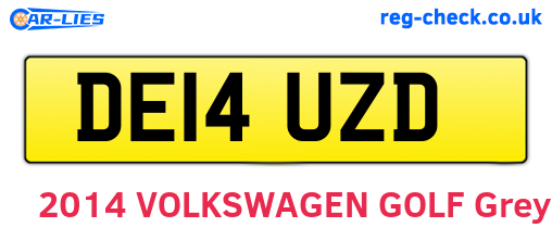 DE14UZD are the vehicle registration plates.