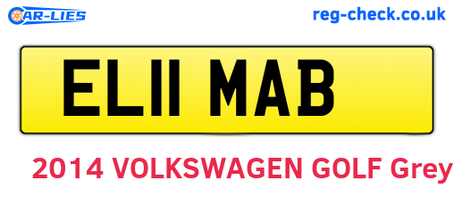 EL11MAB are the vehicle registration plates.