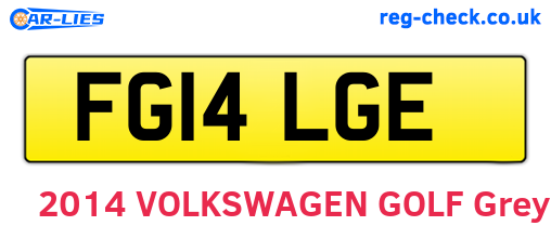 FG14LGE are the vehicle registration plates.