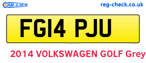FG14PJU are the vehicle registration plates.