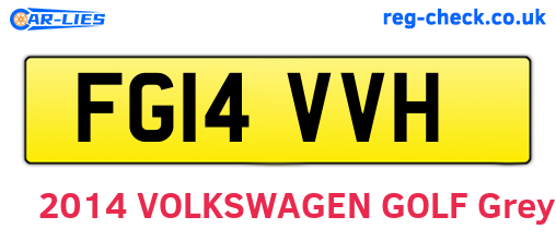 FG14VVH are the vehicle registration plates.