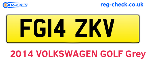 FG14ZKV are the vehicle registration plates.