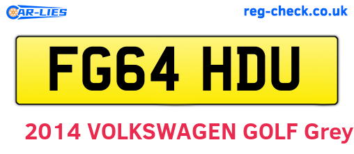 FG64HDU are the vehicle registration plates.