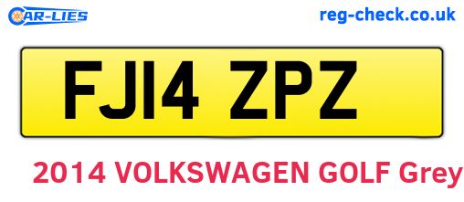 FJ14ZPZ are the vehicle registration plates.