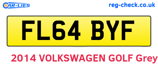FL64BYF are the vehicle registration plates.