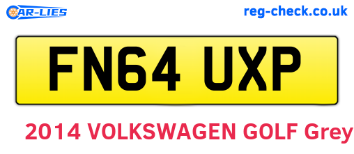 FN64UXP are the vehicle registration plates.