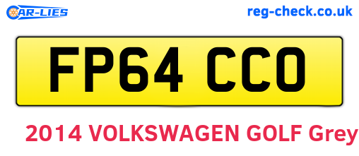 FP64CCO are the vehicle registration plates.