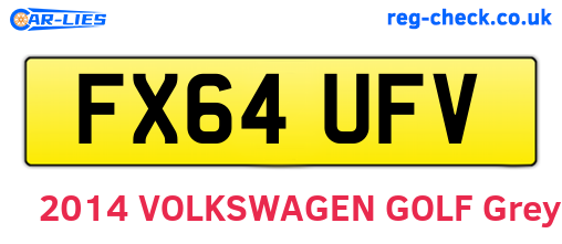 FX64UFV are the vehicle registration plates.