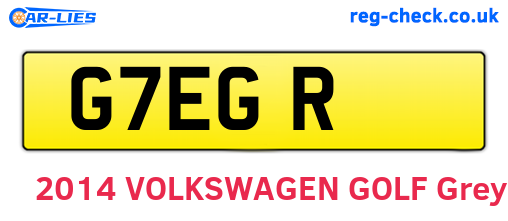 G7EGR are the vehicle registration plates.