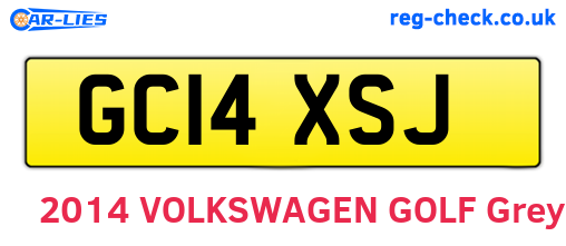 GC14XSJ are the vehicle registration plates.
