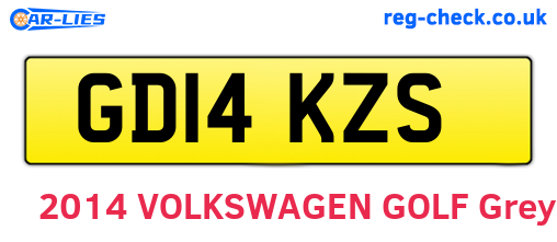 GD14KZS are the vehicle registration plates.