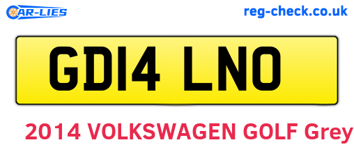 GD14LNO are the vehicle registration plates.