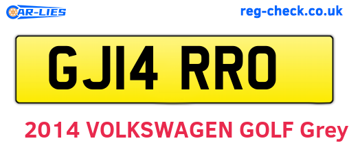 GJ14RRO are the vehicle registration plates.