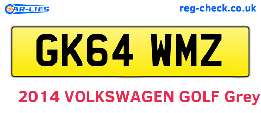 GK64WMZ are the vehicle registration plates.