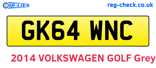 GK64WNC are the vehicle registration plates.