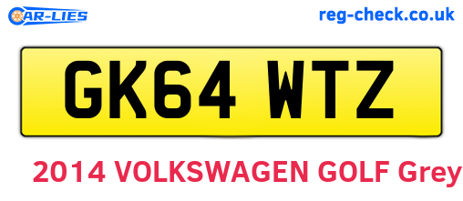 GK64WTZ are the vehicle registration plates.