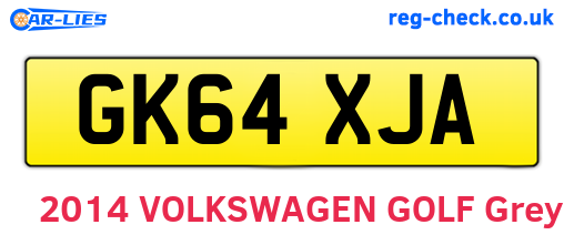 GK64XJA are the vehicle registration plates.