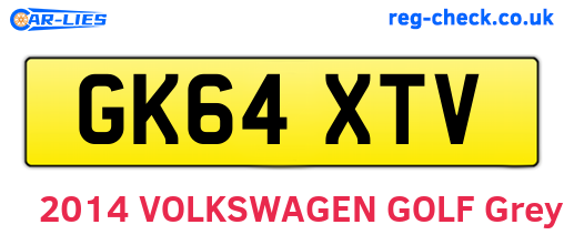 GK64XTV are the vehicle registration plates.