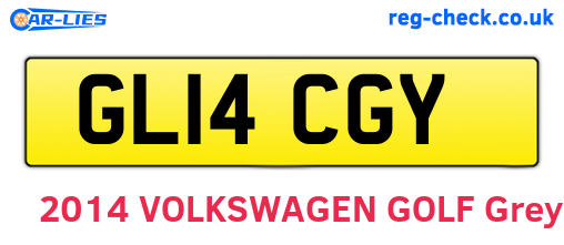 GL14CGY are the vehicle registration plates.