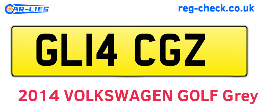 GL14CGZ are the vehicle registration plates.