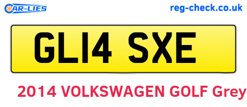 GL14SXE are the vehicle registration plates.